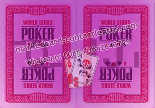 Marked poker cards for WSOP